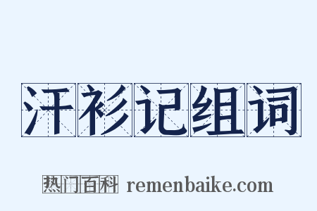 汗衫记组词是什么意思的图片